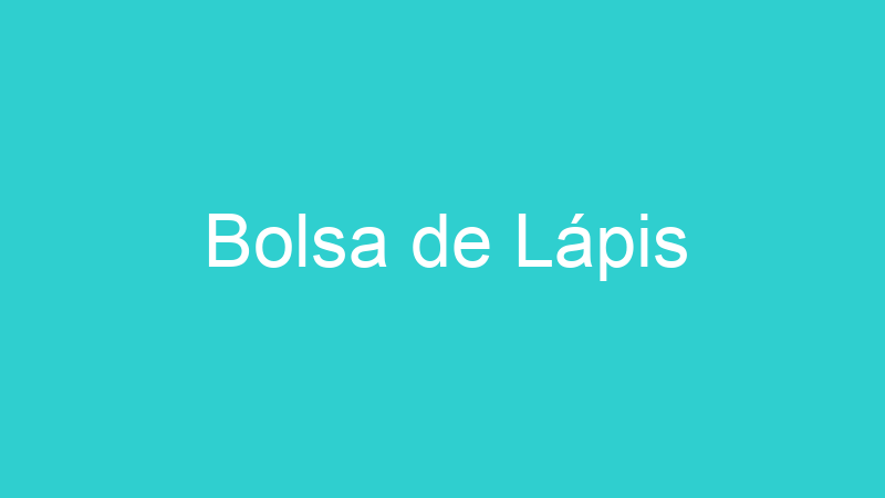 Bolsa de Lápis