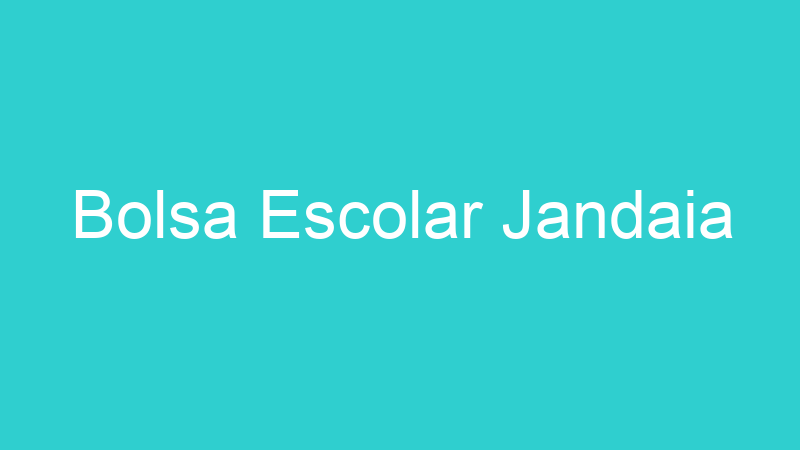 Bolsa Escolar Jandaia