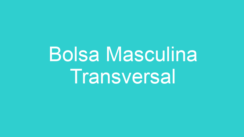 Bolsa Masculina Transversal