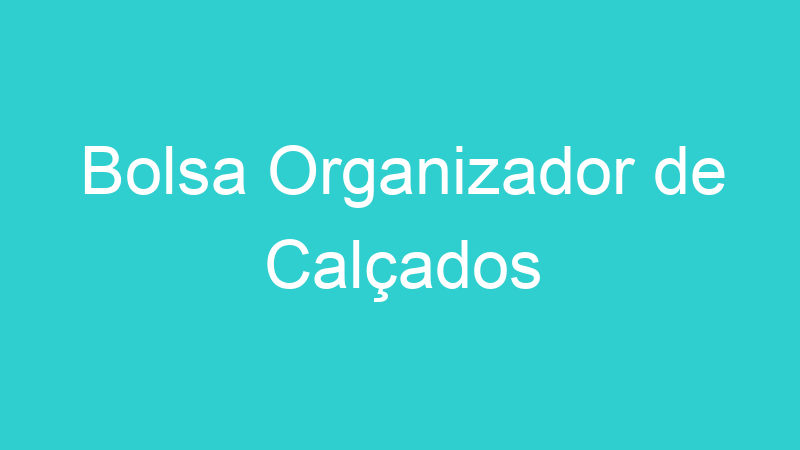 Bolsa Organizador de Calçados