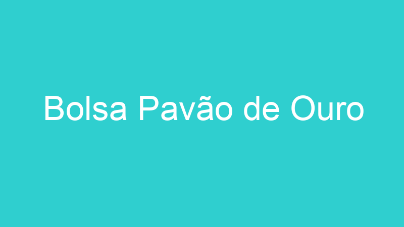 Bolsa Pavão de Ouro