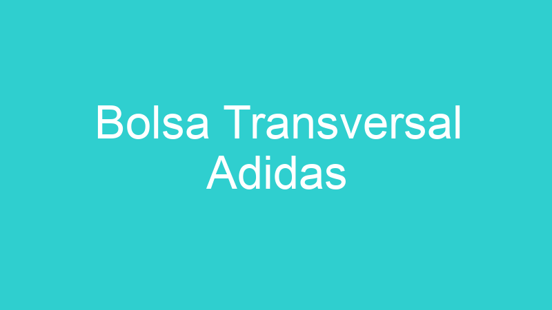 Bolsa Transversal Adidas