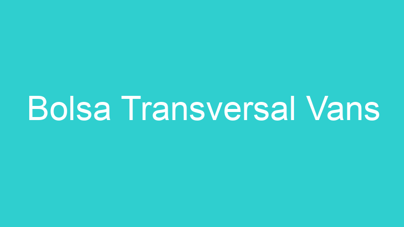 Bolsa Transversal Vans
