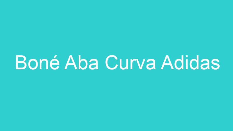 Boné Aba Curva Adidas