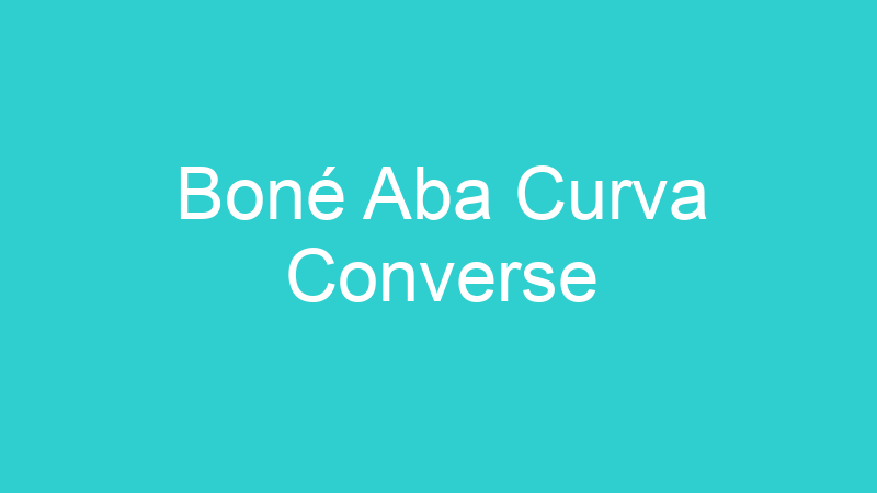 Boné Aba Curva Converse