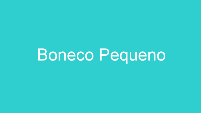 Boneco Pequeno