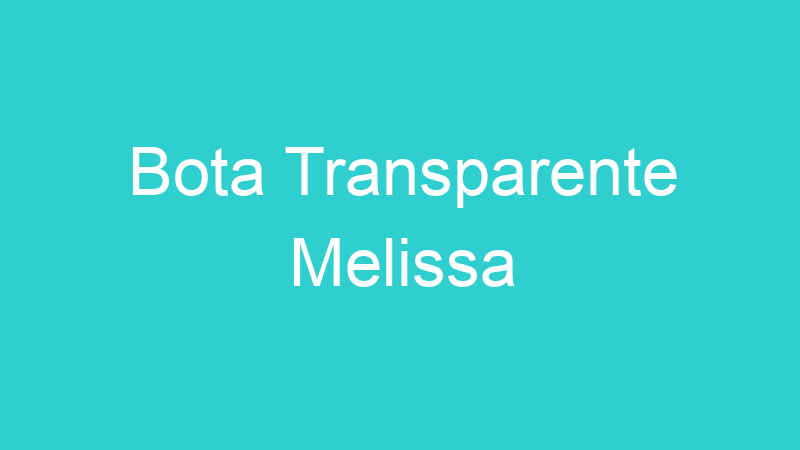 Bota Transparente Melissa
