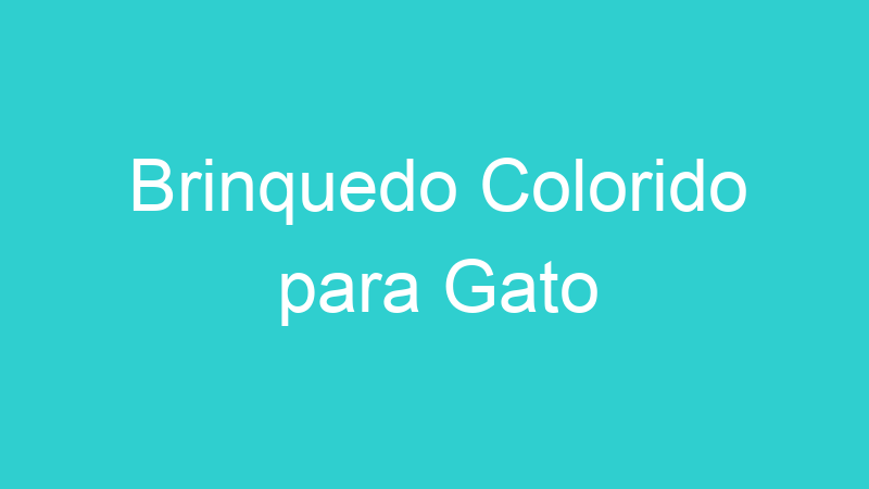Brinquedo Colorido para Gato