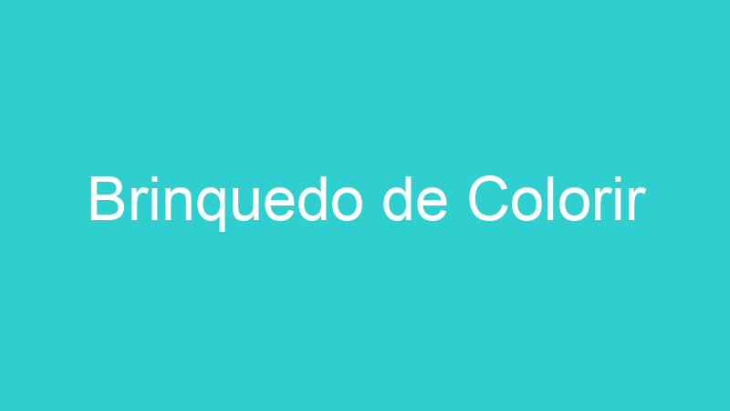 Brinquedo de Colorir