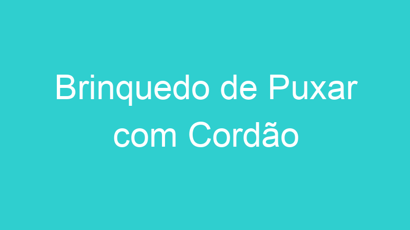 Brinquedo de Puxar com Cordão