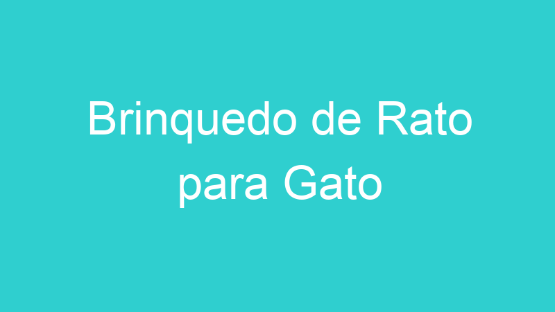 Brinquedo de Rato para Gato