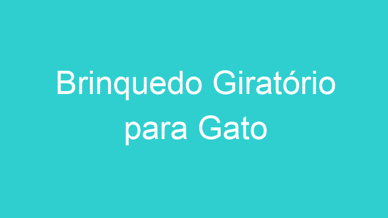 Brinquedo Giratório para Gato