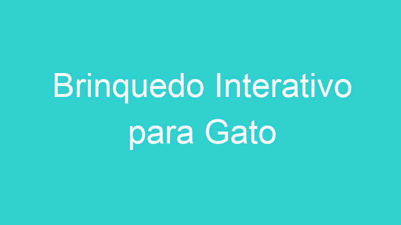 Brinquedo Interativo para Gato