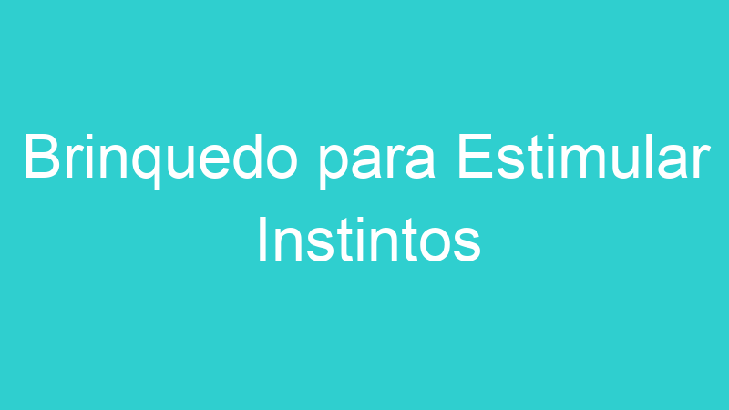 Brinquedo para Estimular Instintos