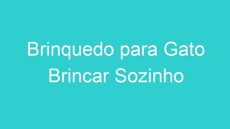 Brinquedo para Gato Brincar Sozinho