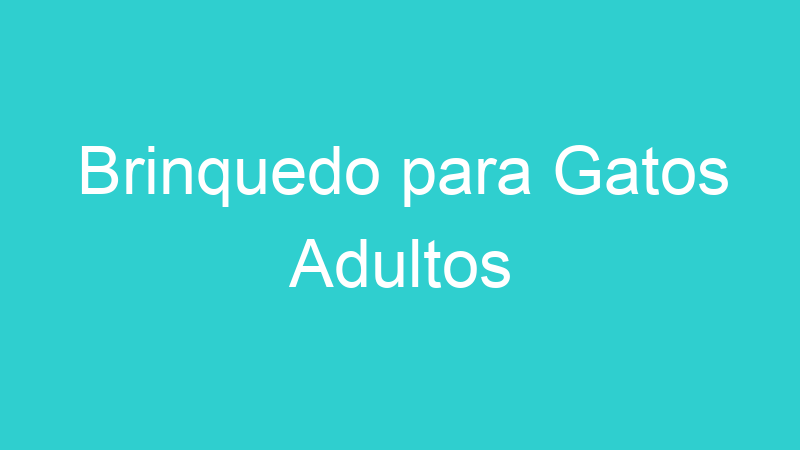 Brinquedo para Gatos Adultos