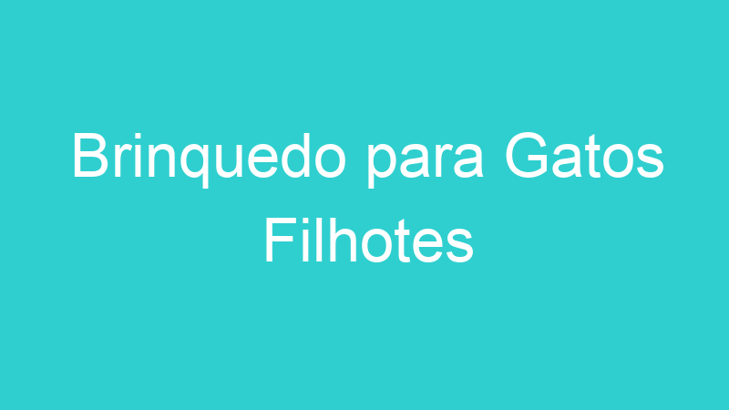 Brinquedo para Gatos Filhotes