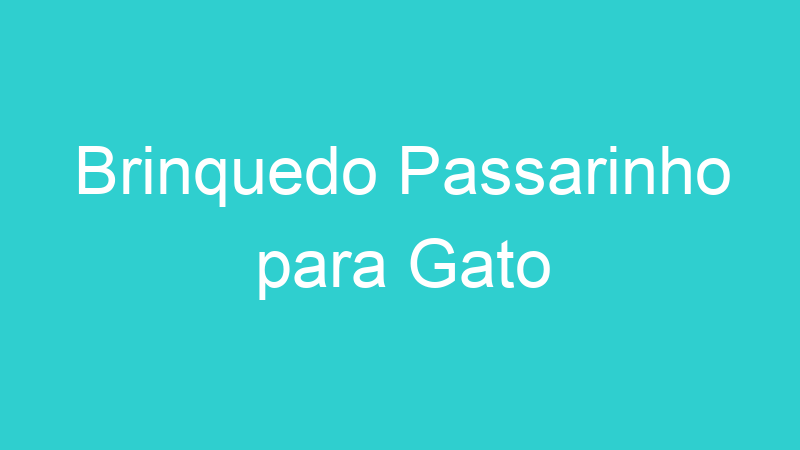 Brinquedo Passarinho para Gato