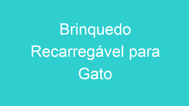 Brinquedo Recarregável para Gato