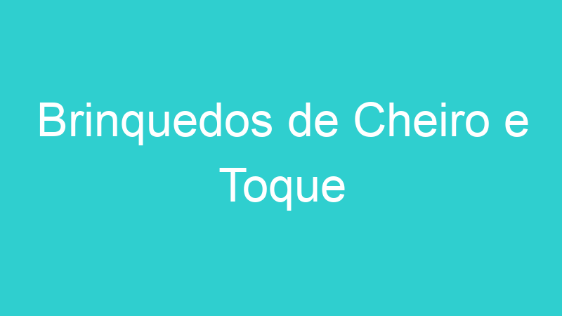 Brinquedos de Cheiro e Toque