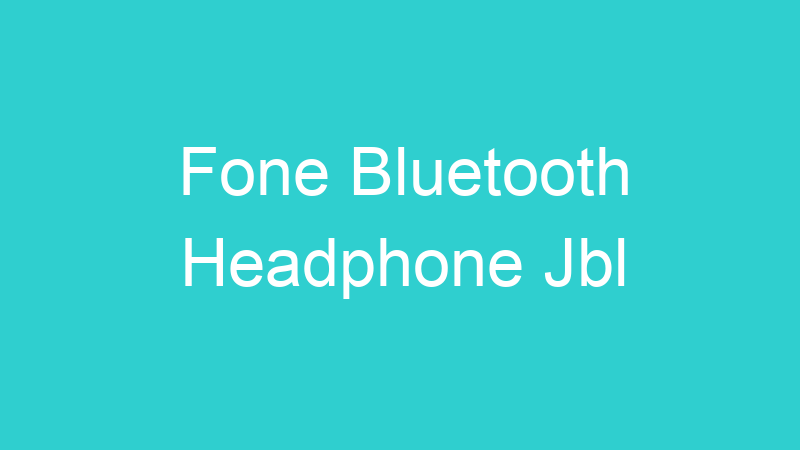 Fone Bluetooth Headphone Jbl