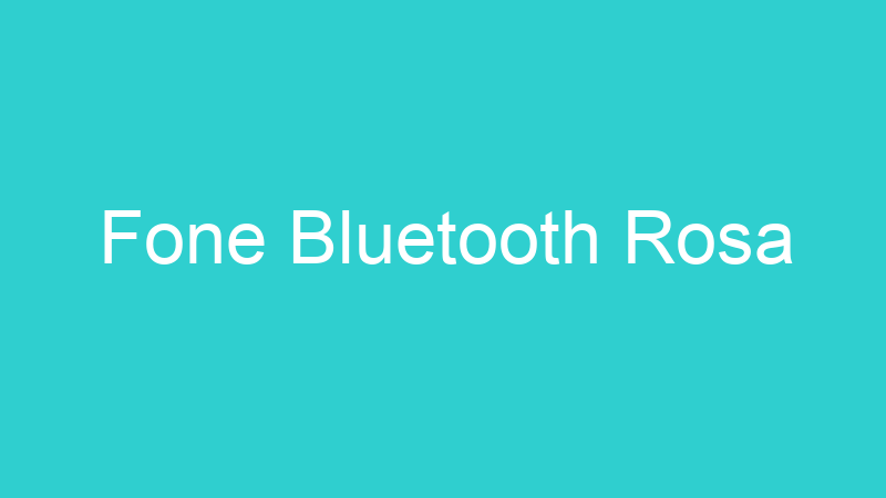 Fone Bluetooth Rosa