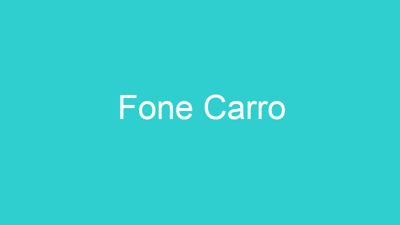 Fone Carro