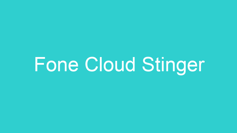 Fone Cloud Stinger