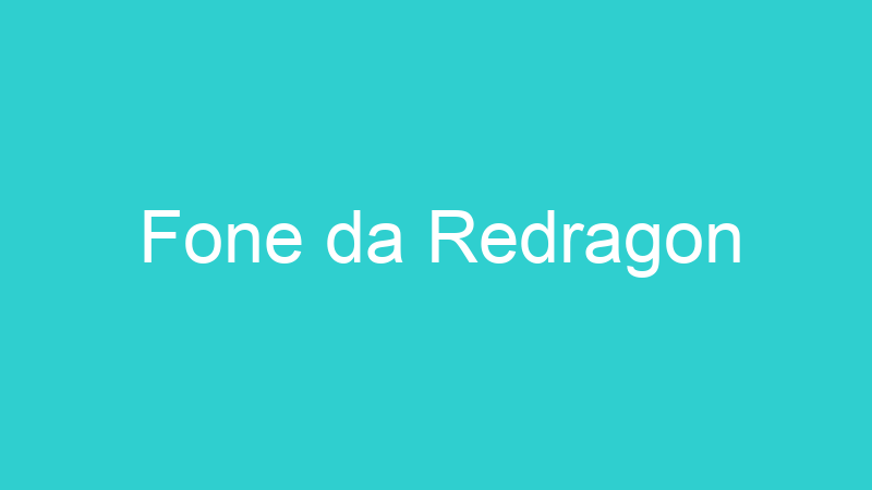 Fone da Redragon
