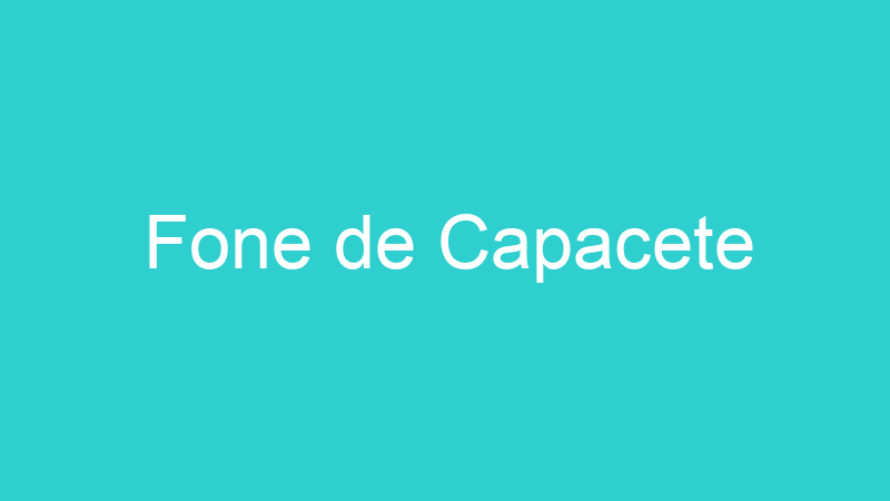 Fone de Capacete