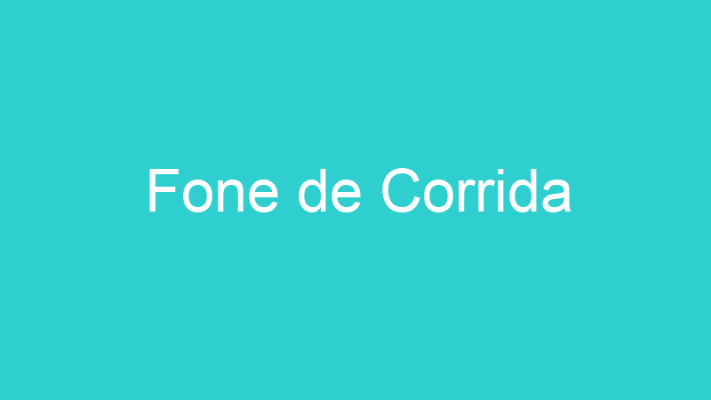 Fone de Corrida
