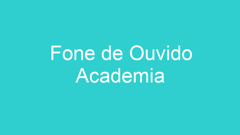 Fone de Ouvido Academia