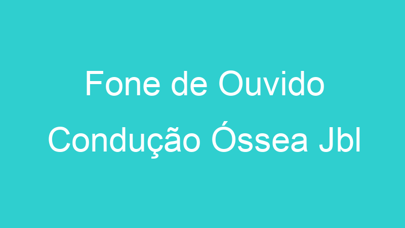 Fone de Ouvido Condução Óssea Jbl