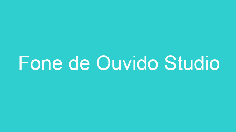 Fone de Ouvido Studio