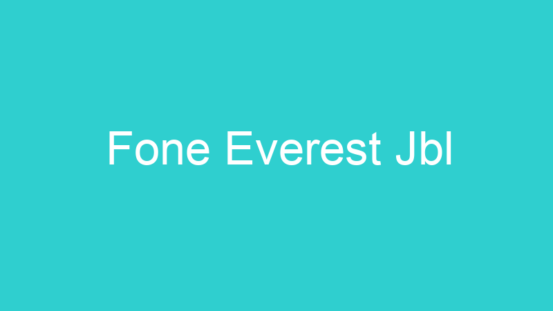 Fone Everest Jbl