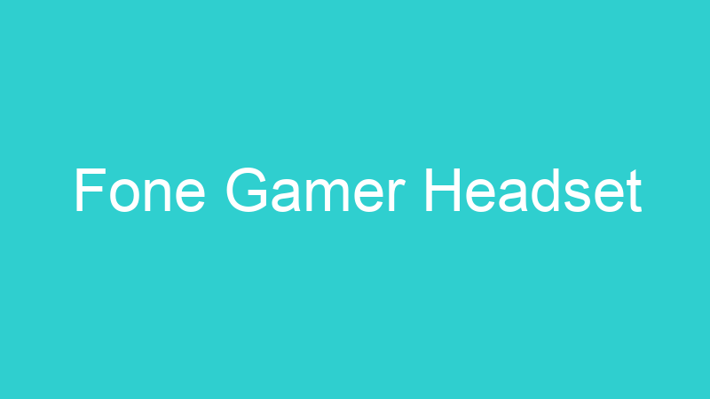 Fone Gamer Headset