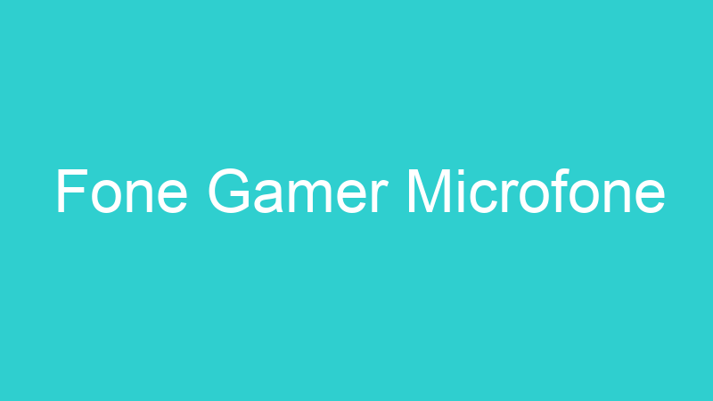 Fone Gamer Microfone