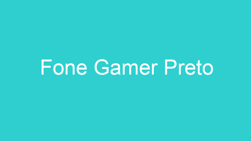 Fone Gamer Preto