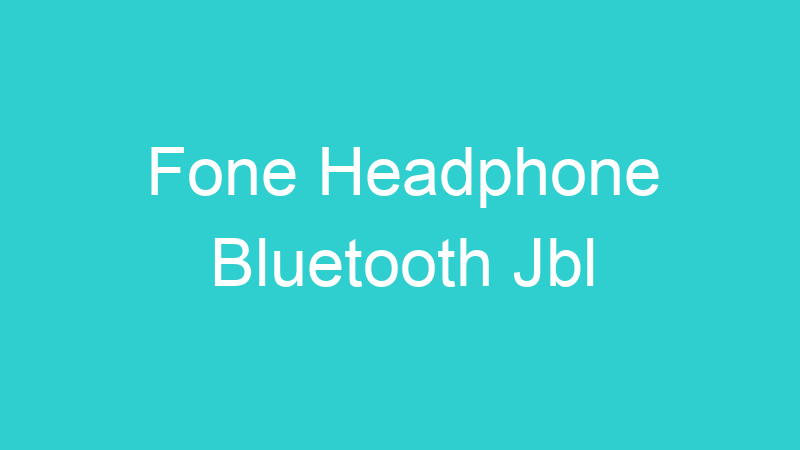 Fone Headphone Bluetooth Jbl