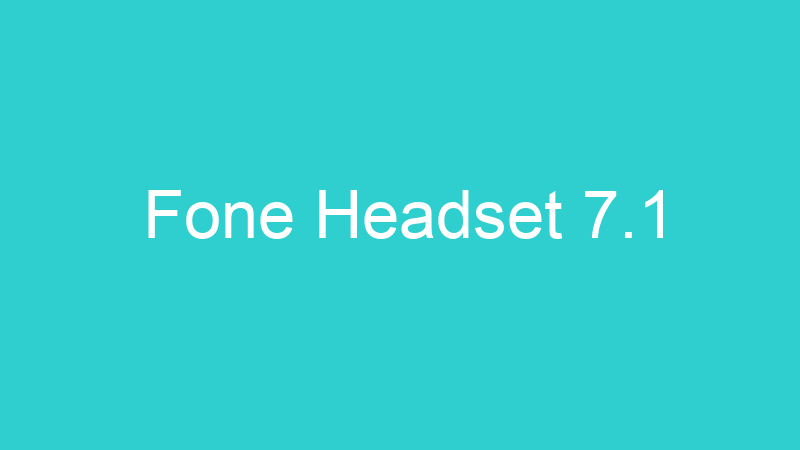 Fone Headset 7.1