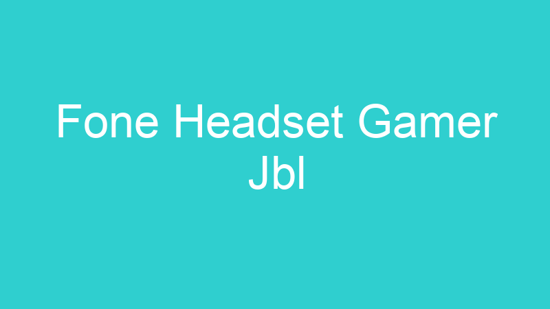 Fone Headset Gamer Jbl