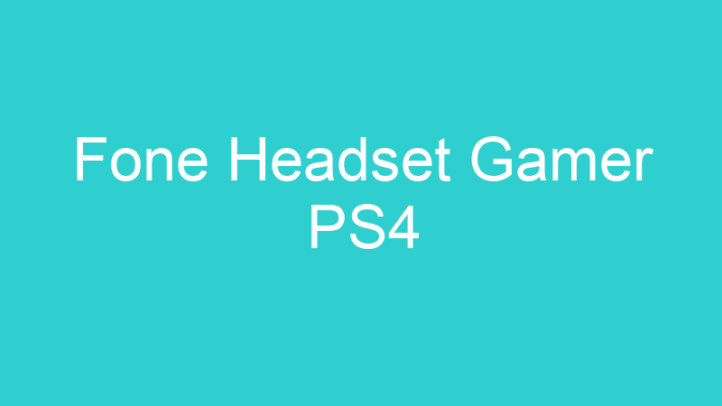Fone Headset Gamer PS4
