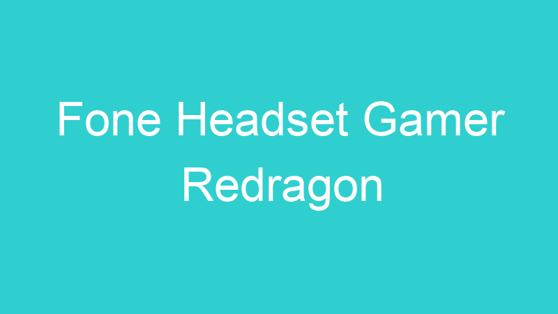 Fone Headset Gamer Redragon