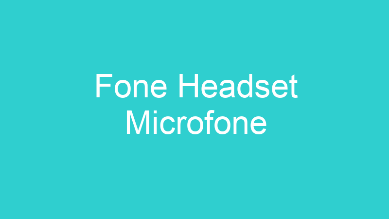 Fone Headset Microfone