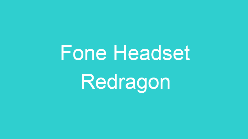 Fone Headset Redragon
