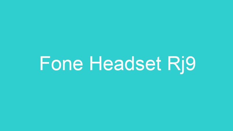 Fone Headset Rj9