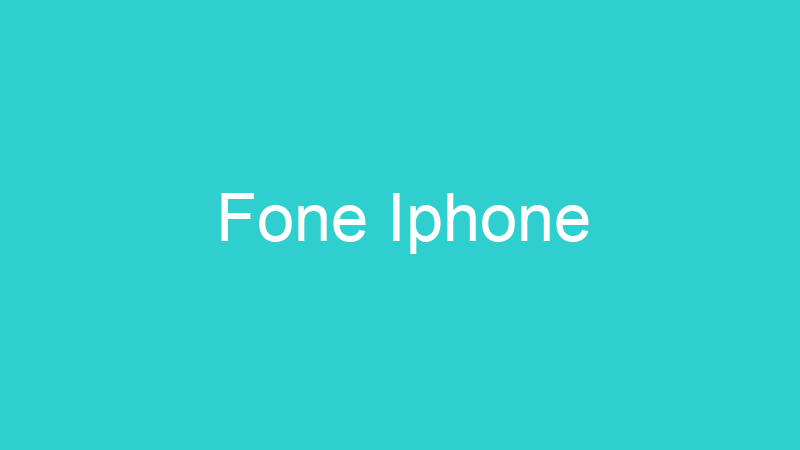 Fone Iphone