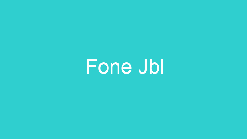 Fone Jbl