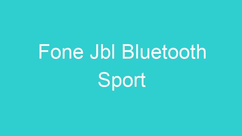 Fone Jbl Bluetooth Sport