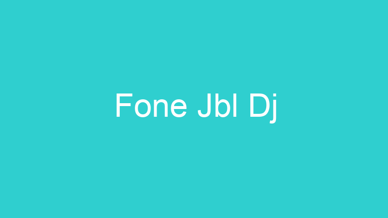 Fone Jbl Dj